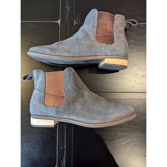TOMS Ella Chelsea Suede Bootie Gray Metallic Women's 9/EU40 - Picture 5 of 10